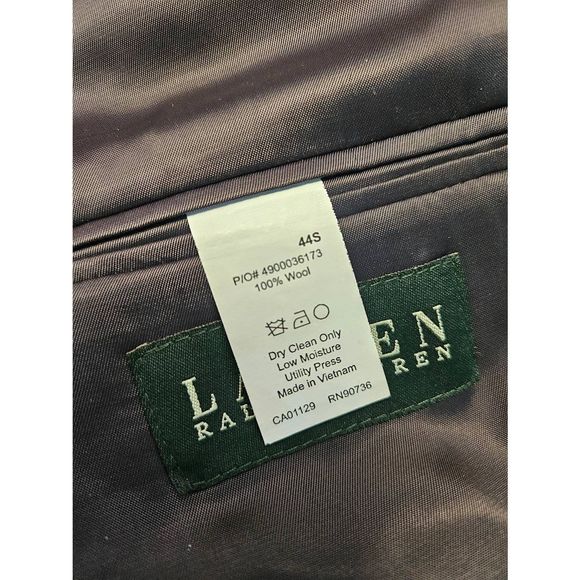 Ralph Lauren Gray Plaid Suit Jacket Size 44 - Picture 9 of 11